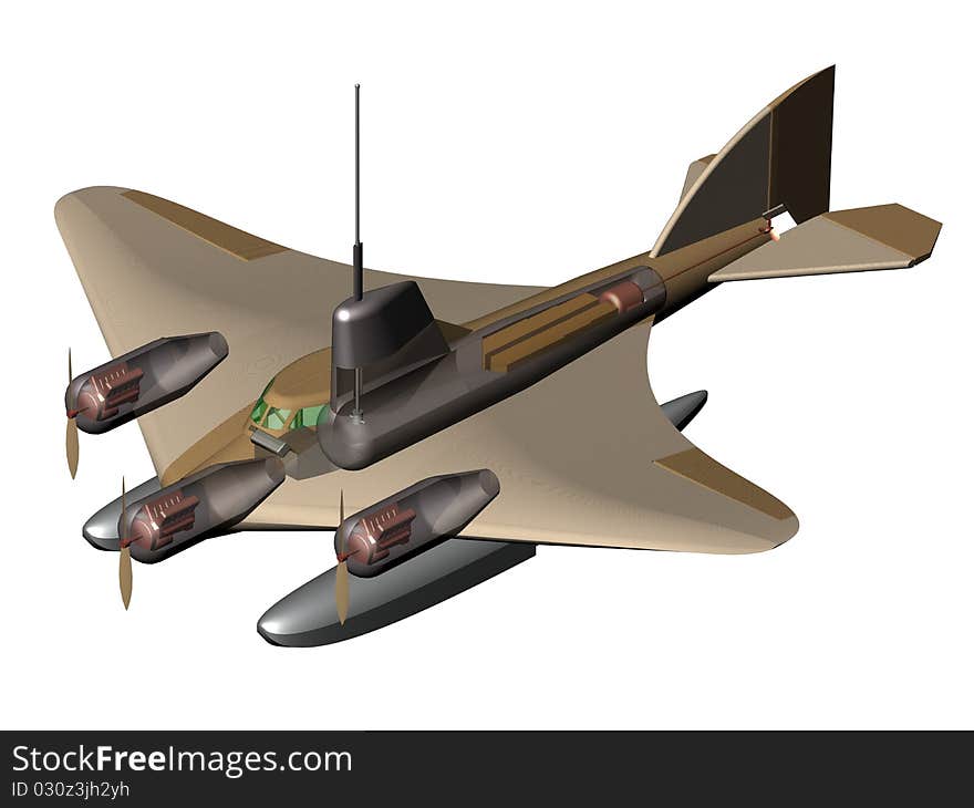 Flying Submarine. Layout.