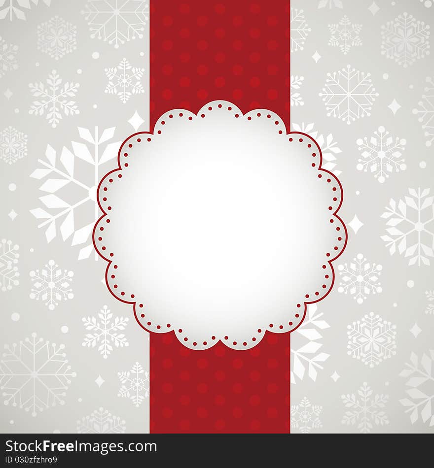 Template frame design for xmas card