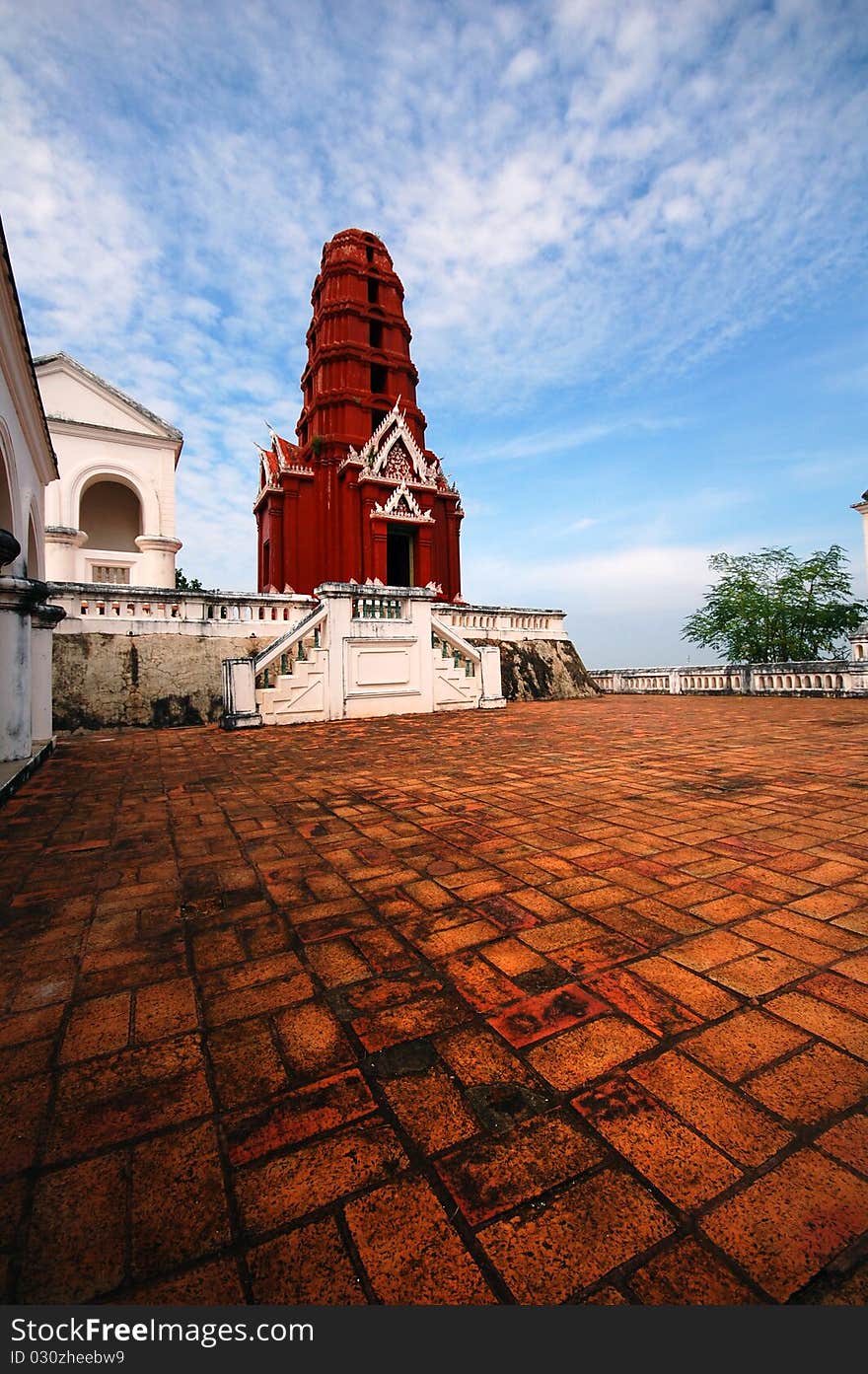 Red thailand temle in Phechaburi. Red thailand temle in Phechaburi