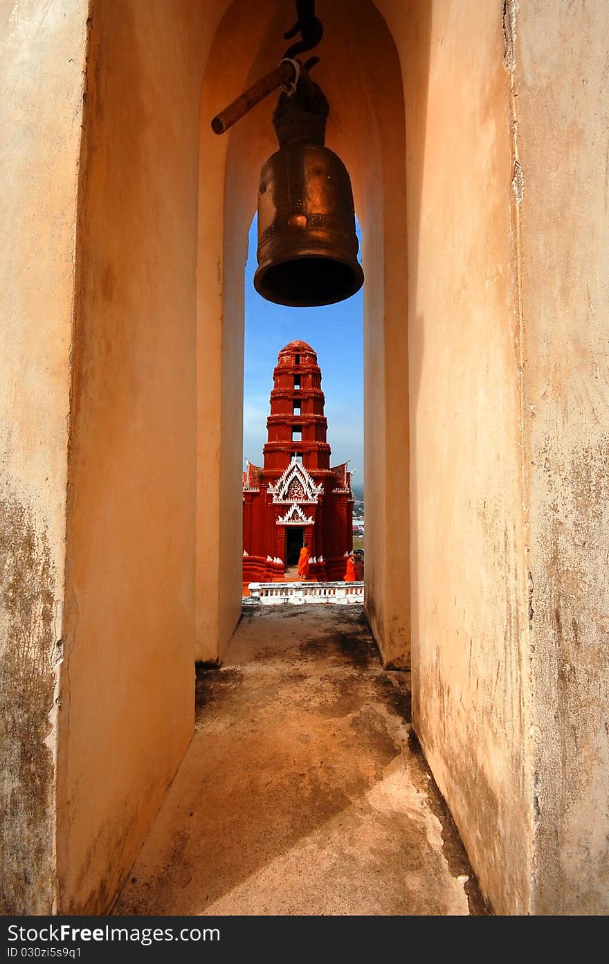 Thailand wat bell in phechaburi