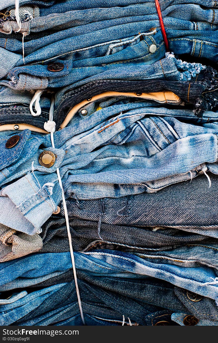 Stack Of Blue Jeans