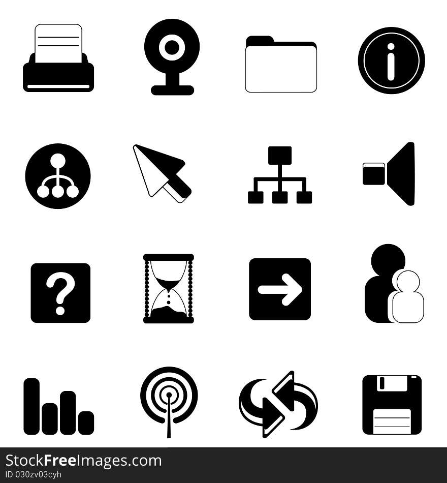 vector set of internet icons vector