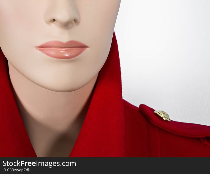 Female cloth details on mannequin