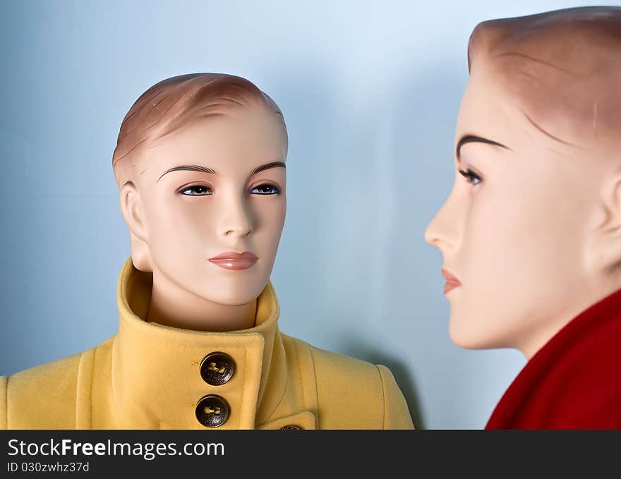 Two female mannequin