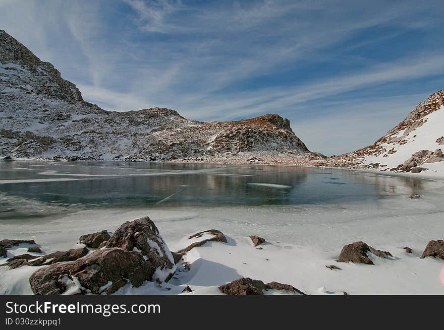 High alpine lake