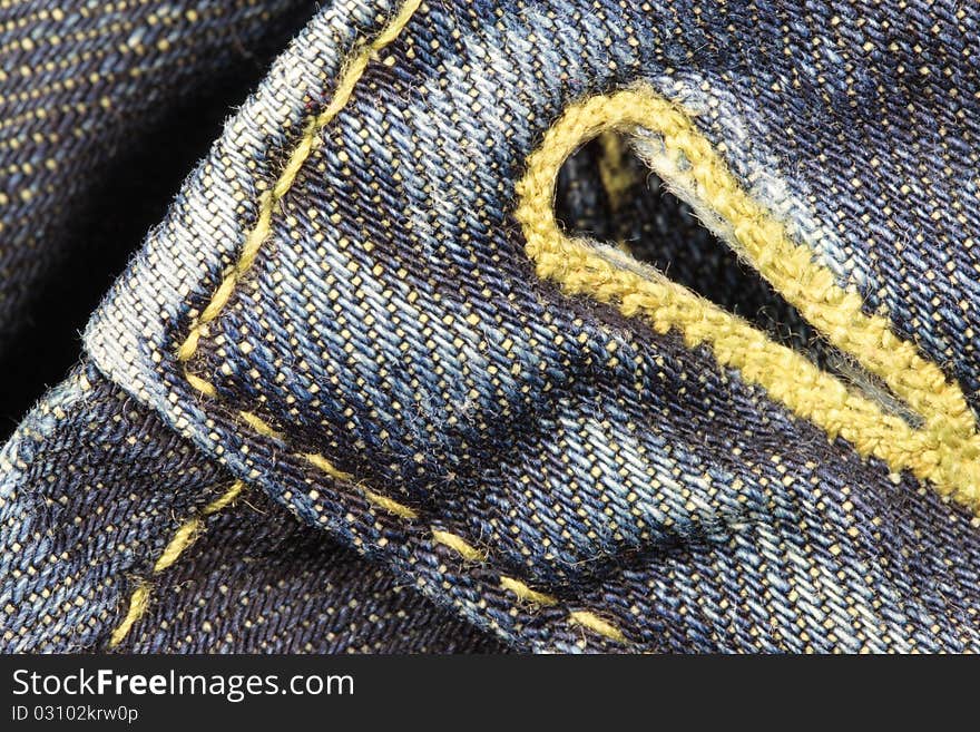 Macro shot of jean texture