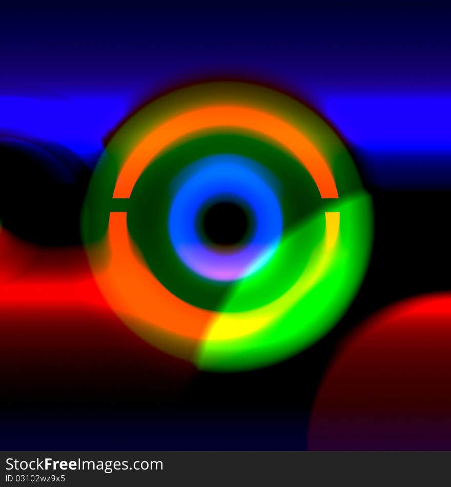 Abstract illustration of a glowing sphere. Abstract illustration of a glowing sphere