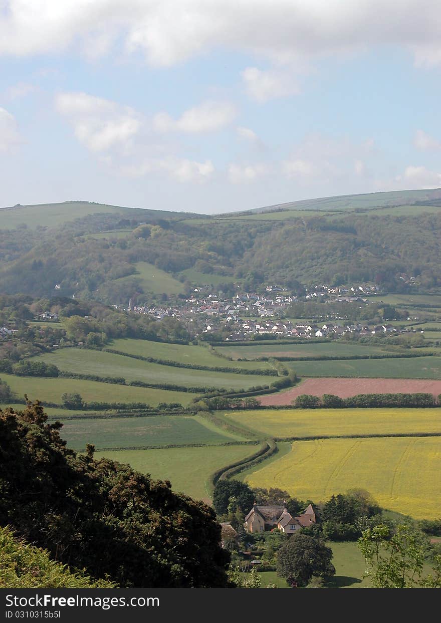 View Over Porlock Bay In Exmoor