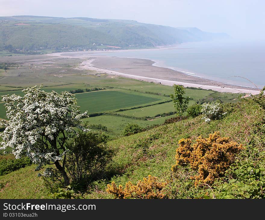 View over Porlock Bay in Exmoor