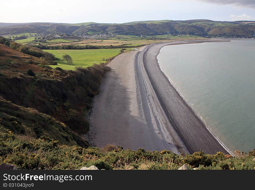 View over Porlock Bay in Exmoor