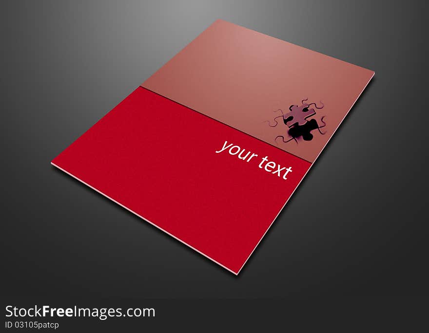 Beautiful red Envelope of a book