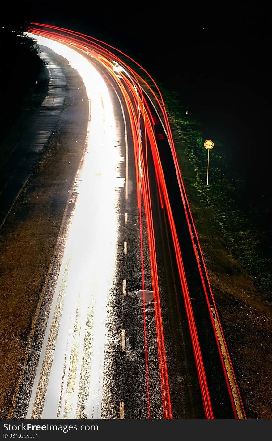 Traffic at night ,long exposure