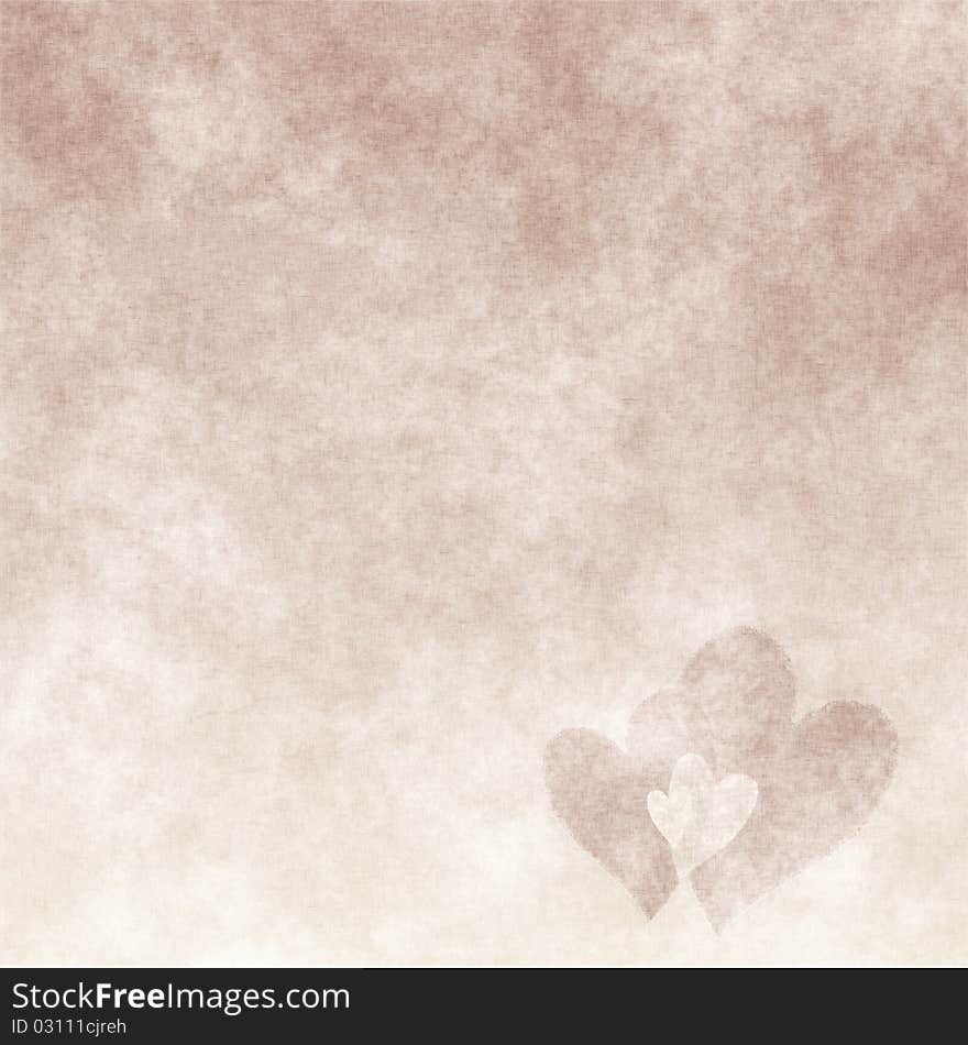 Grungy glamour Background.old paper with heart. Grungy glamour Background.old paper with heart