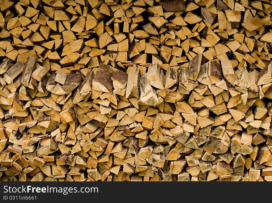 Big stack of chopped firewood. Big stack of chopped firewood.