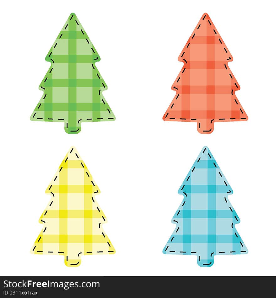 Checkered Christmas Trees