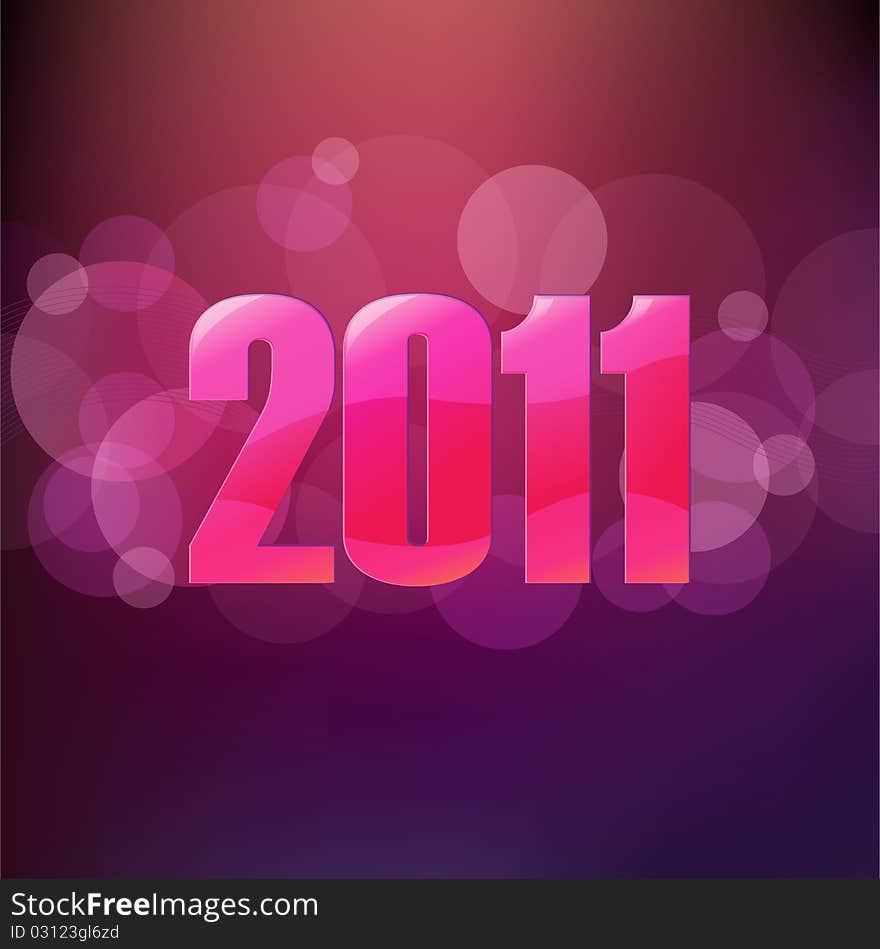 New Year Poster. Vector