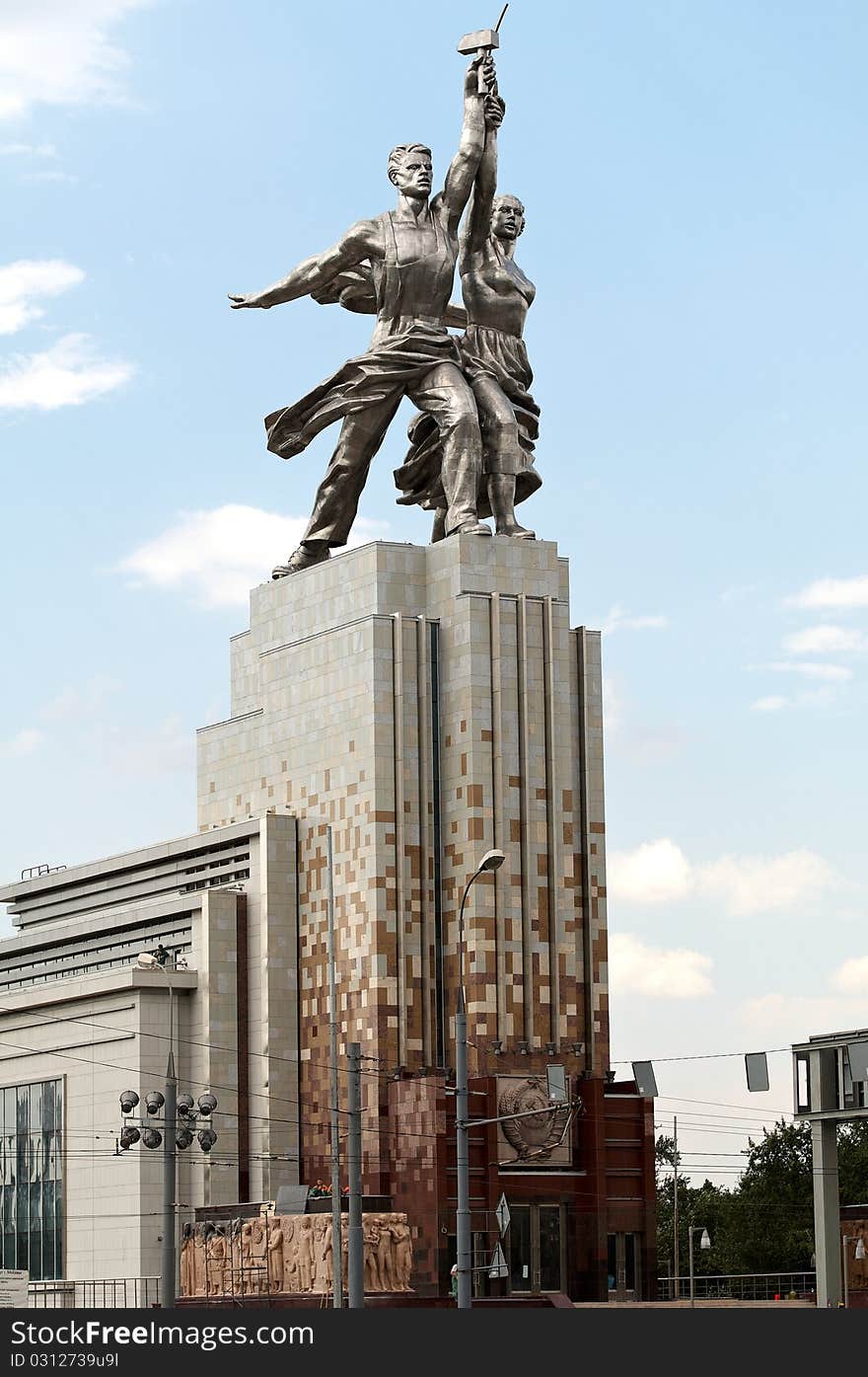 Monument of the Worker and Collective Farmer. Moscow. Russia.