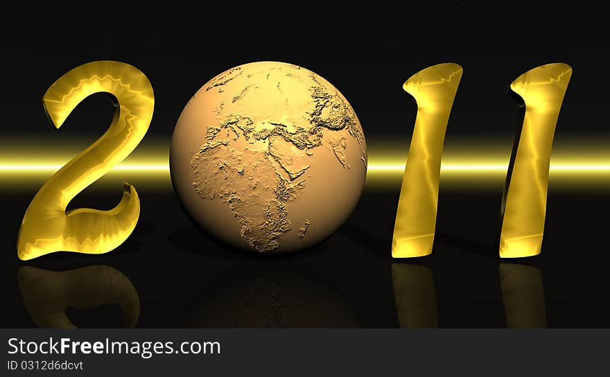 Golden 2011 with earth