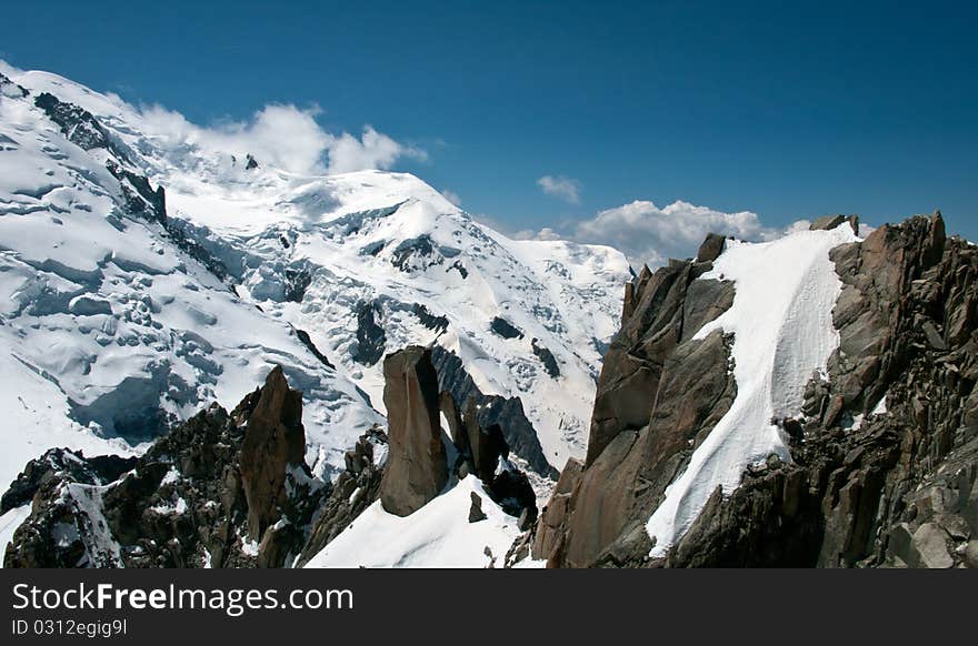 Chamonix France - A View From The Aiguille Du Midi