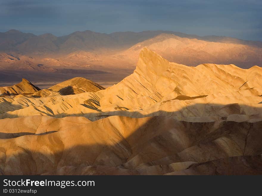 Beautiful Zabriskie Point in Death Valley in the early morning hours. Beautiful Zabriskie Point in Death Valley in the early morning hours.