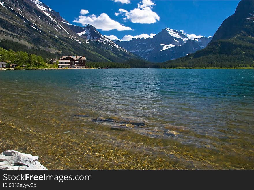 Pristine lake in Rockies