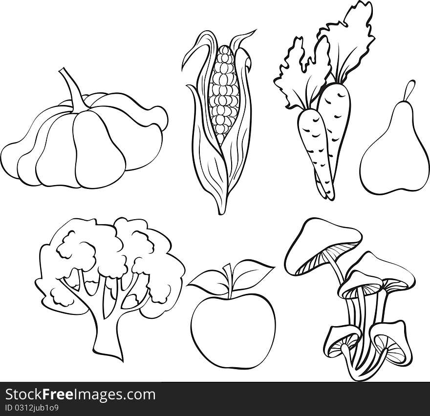 Set of vegetables