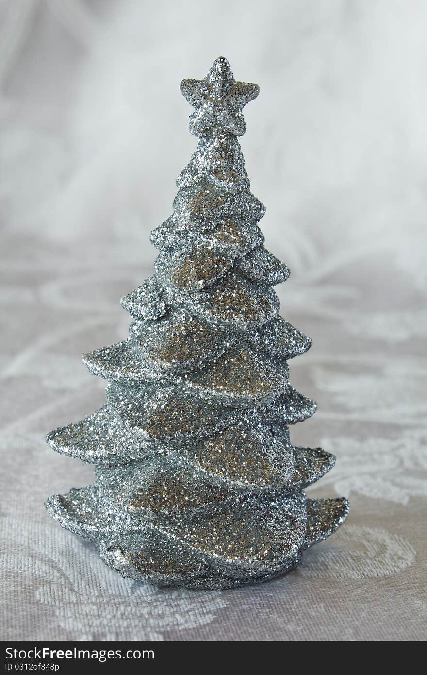 Silver glitter Christmas Tree