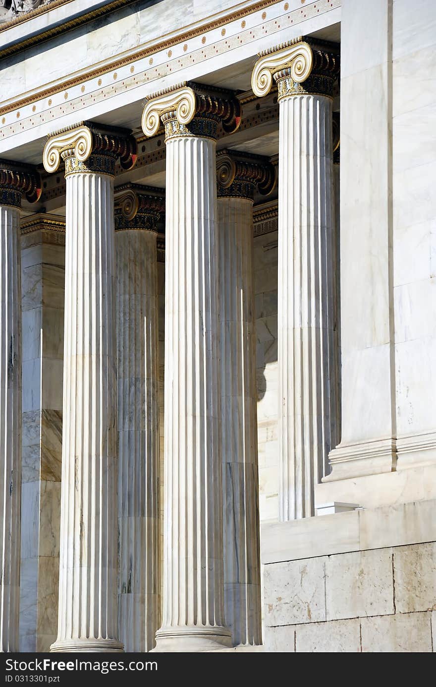 Columns of The National Academy of Athens (Greece)