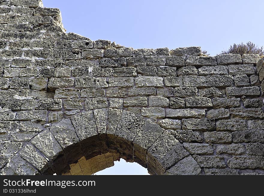 Remains of the Stone Entryway in Caesaria