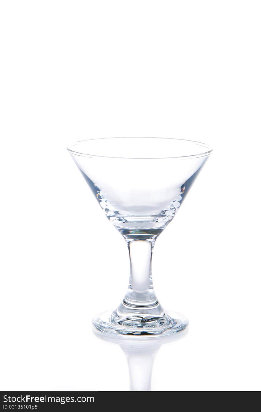 Empty Martini Cocktail Glass