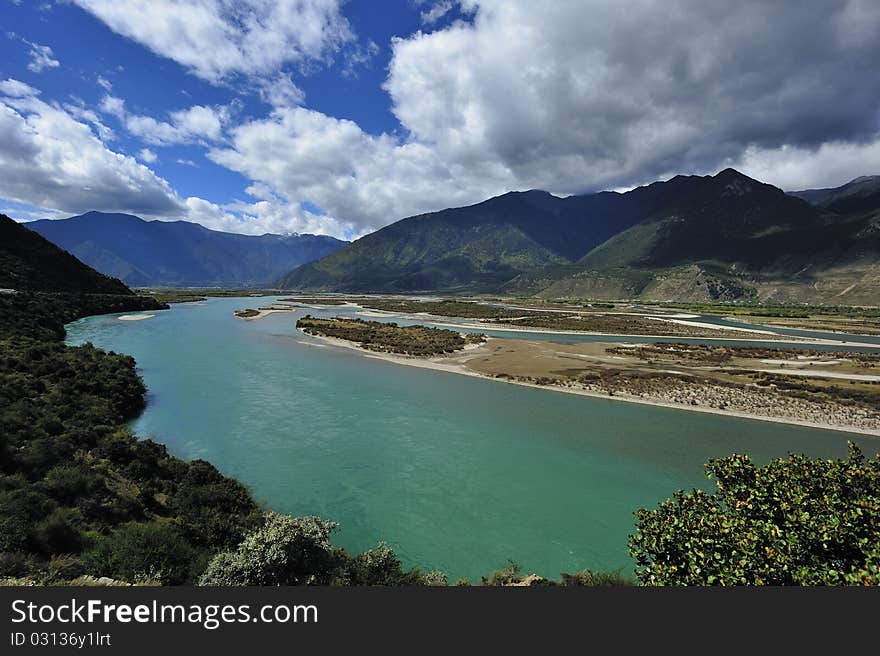 The beautiful scenery of the plateau valley