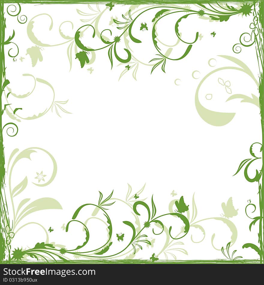 Floral background for design card - vector