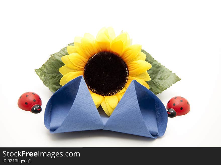 Sunflower With Paper Napkin