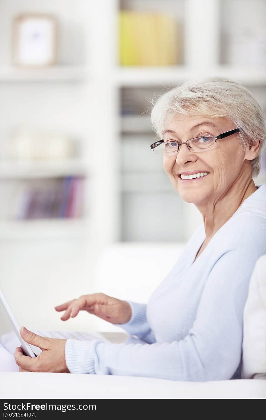 Attractive woman with a laptop