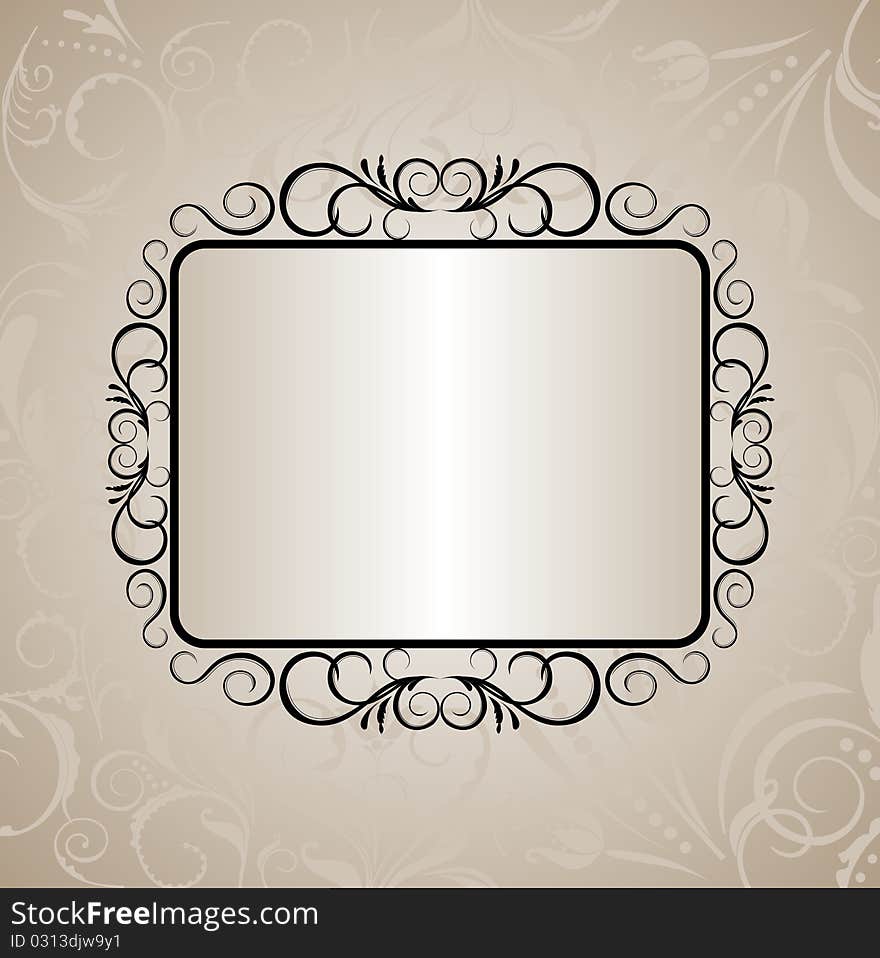 Illustration vintage background card for design - vector