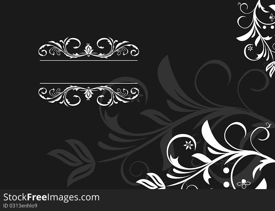 Floral background for design card - vector