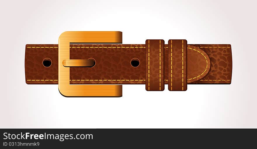 Leather belt isolated