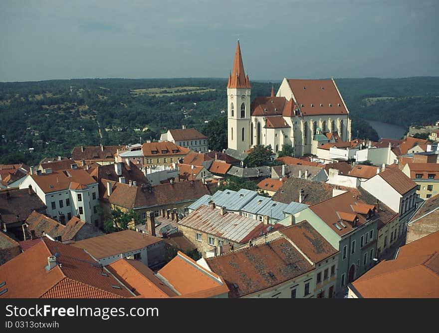 Historical town on southern Moravian in Czech republic. Historical town on southern Moravian in Czech republic.