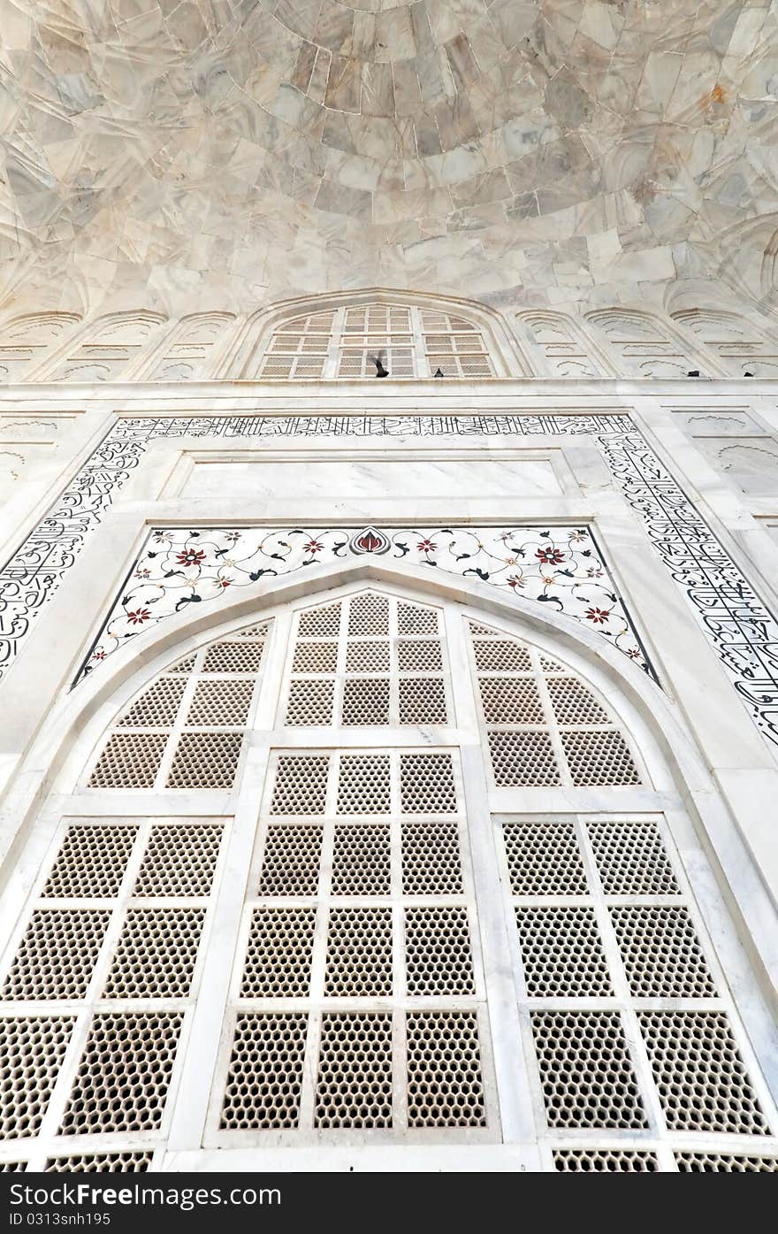 Detail of famous Taj Mahal, Agra, India. Detail of famous Taj Mahal, Agra, India.