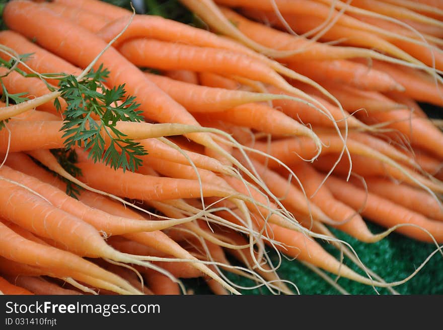 Stack Of Young Carrots