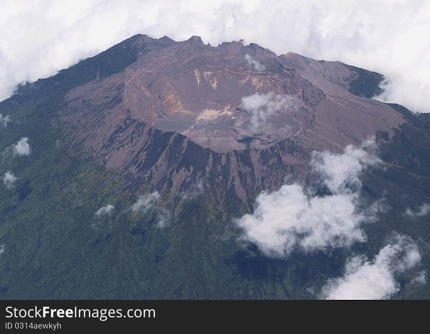 Volcano from plane