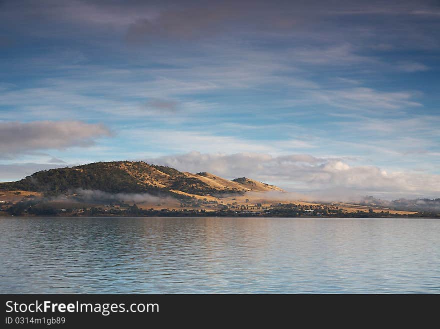 Misty Tasmanian hills