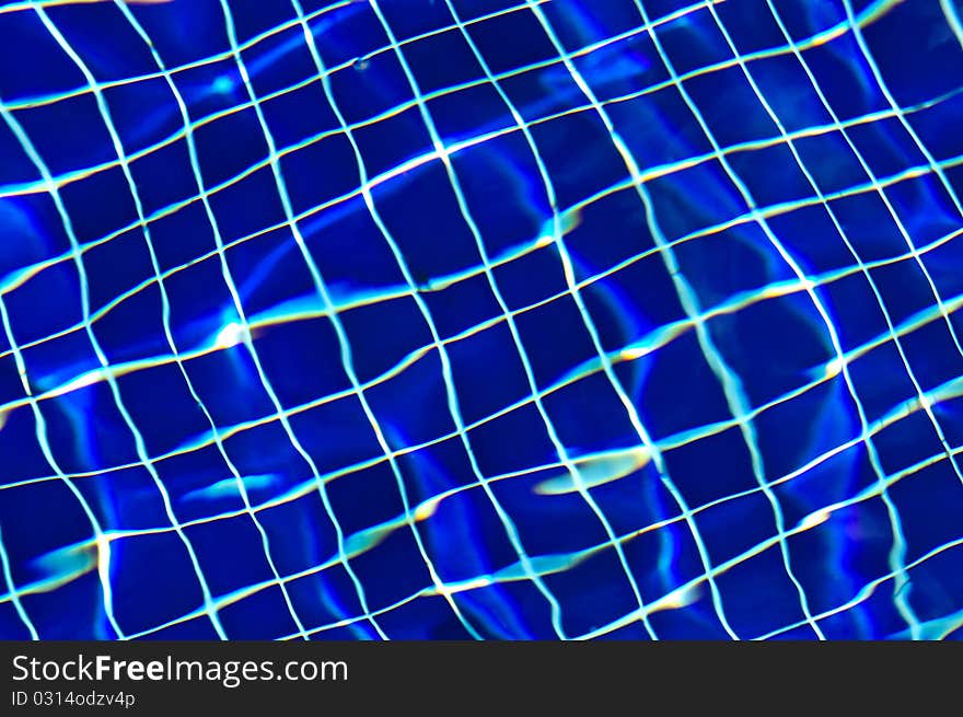 Top view of water in pool. Top view of water in pool