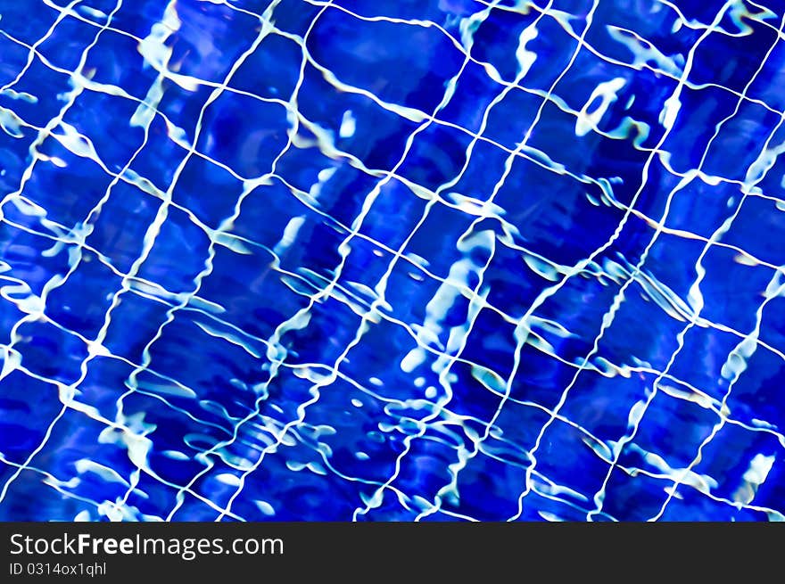 Top view of water in pool. Top view of water in pool