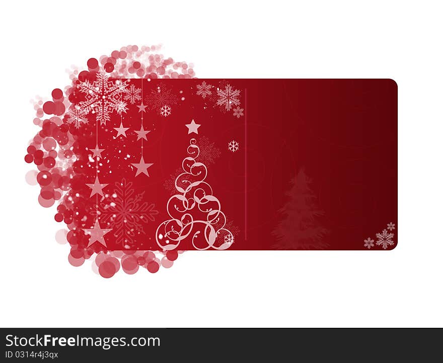 Christmas frame on white background