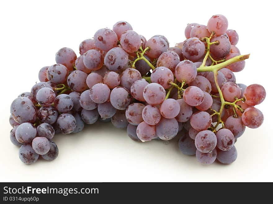 Red Grapes isolated on white