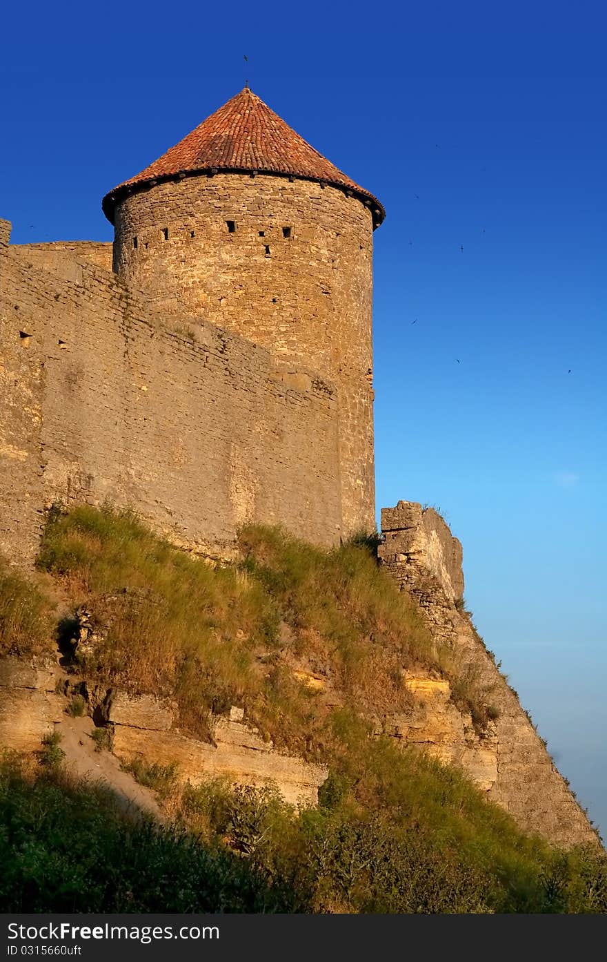 Medieval Tower Of Citadel Belgorod Cetatea Alba