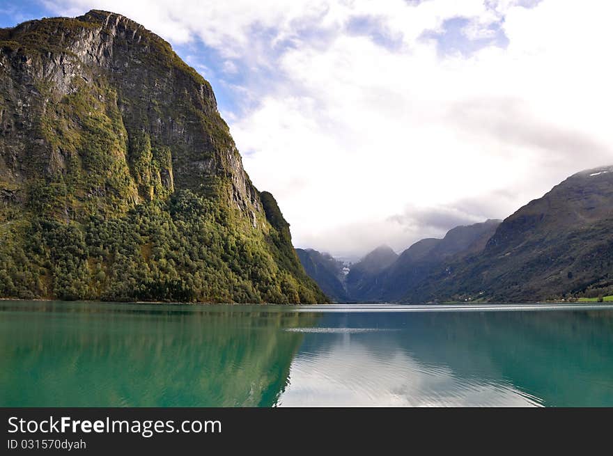 This image was looking toward Glacier Berixdl Norway. This image was looking toward Glacier Berixdl Norway.