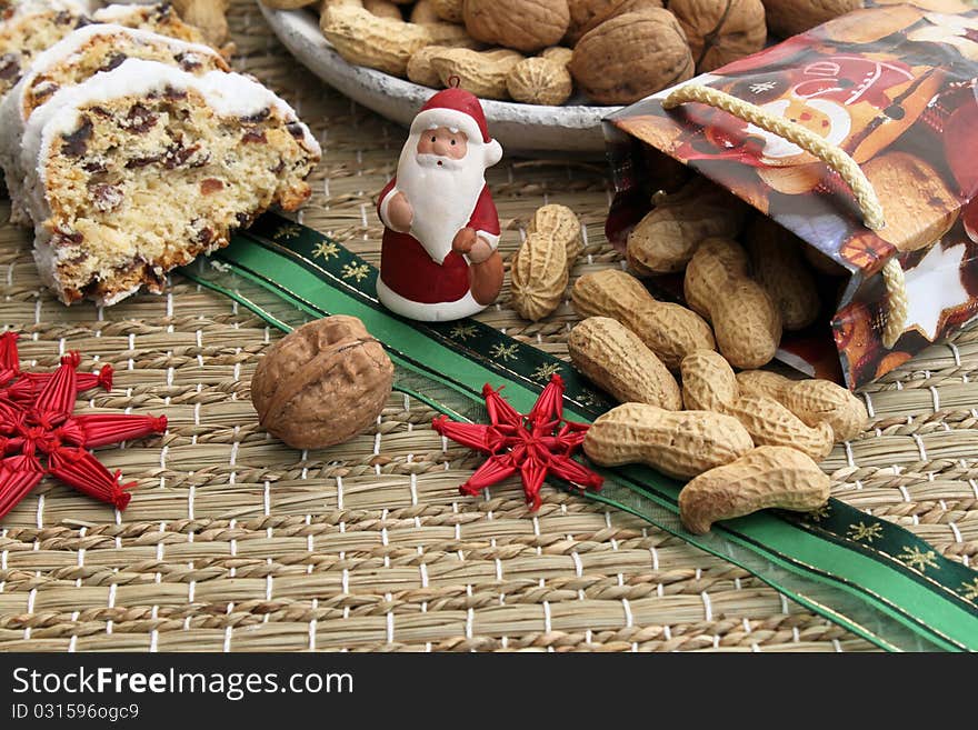 Christstollen - traditional german Christmas bread. Christstollen - traditional german Christmas bread