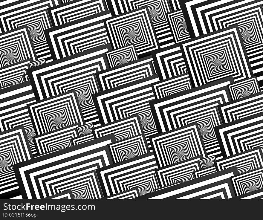 Black and white squares, abstract background. Illustration. Black and white squares, abstract background. Illustration